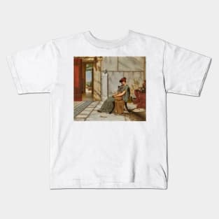 The Engagement Ring by John William Godward Kids T-Shirt